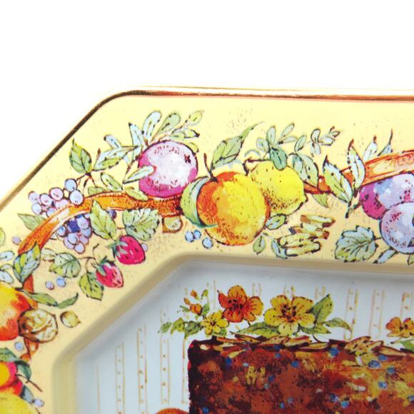Vintage Avon Recipe Tin Tray Blueberry Orange Nut Bread 1982 Made in England - Picture 12 of 13